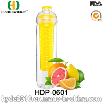 Botella de agua del infusor de la fruta de alta calidad del AAA, botella de infusión de fruta del BPA de plástico modificado para requisitos particulares (HDP-0601)